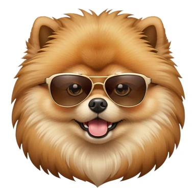 angry pomeranian in cool sunglasses sticker
