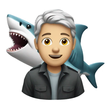 Whit person shark sticker