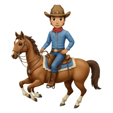 covboy on the horse man  sticker