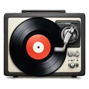 Vinyl record with letters TV in the mid sticker