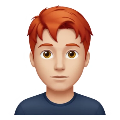 man with red hair sticker