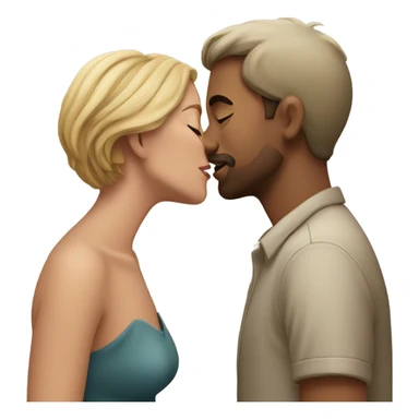 Man woman kissing sticker