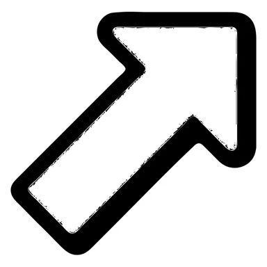 Make the arrow red with a bold black shadow, keep the style bold and dynamic, maintain transparent background. sticker