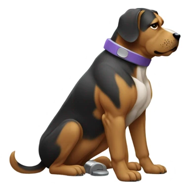 Dog squating weights sticker