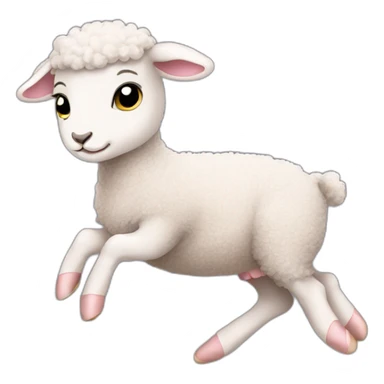 Lamb as a ballerina sticker