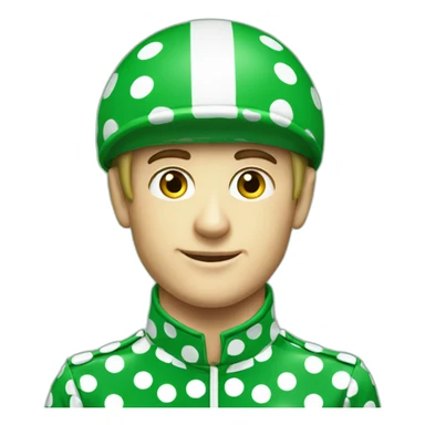 paul townend green polka dot jockey sticker
