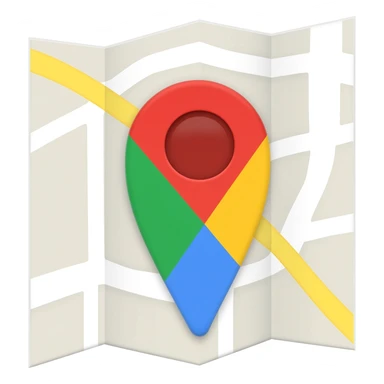 White Google maps sticker
