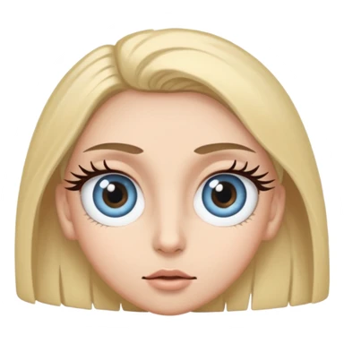 two large eyes looking to the left. sticker