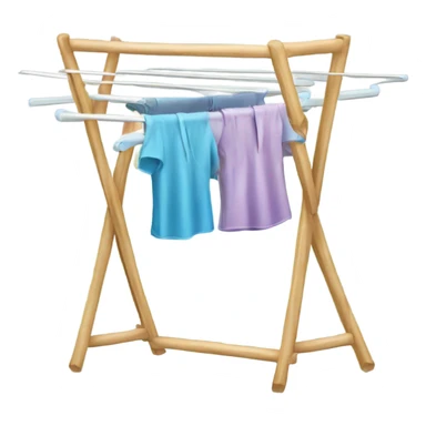 Clothes drying rack sticker