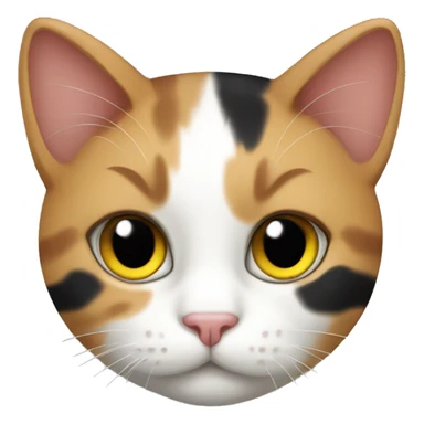 tricolor cat sticker
