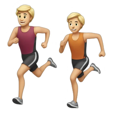 Three mein running sticker