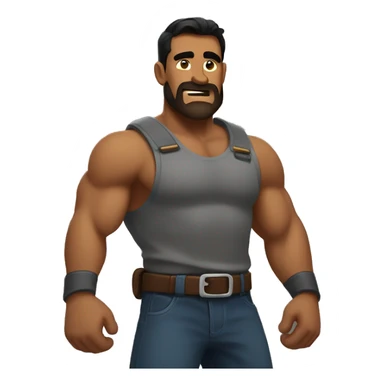 a brawny moái  sticker