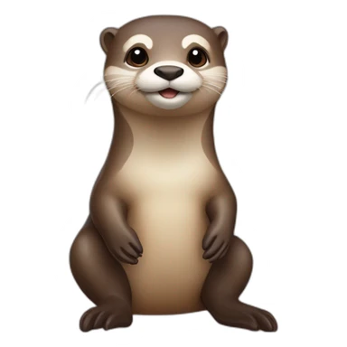 Loutre sur une vache sticker
