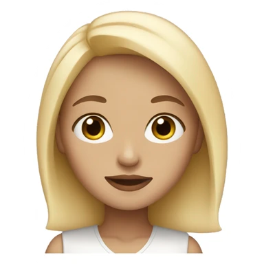 Blonde Girl with skin café sticker