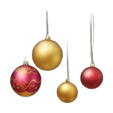 christmas baubles sticker
