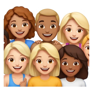 playful moment with friends sticker