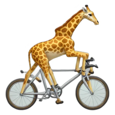une girafe qui fait du velo sticker