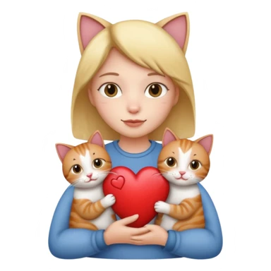 coeur et chats sticker