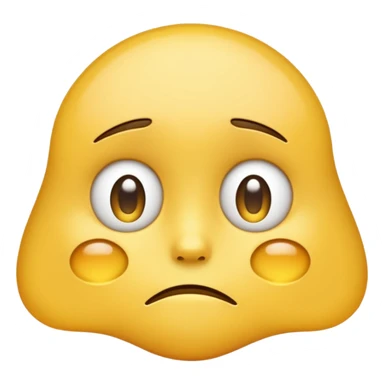 A sad emoji hiding its emotions  sticker