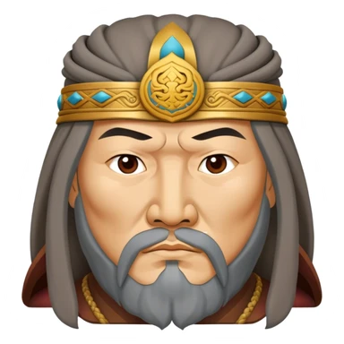 genghis khan photorealistic sticker