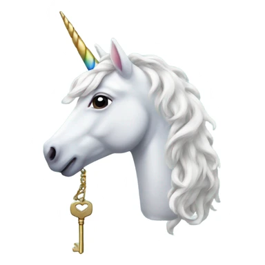 Unicorn with key sticker