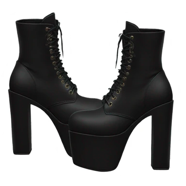 black goth boots spikes platforms sticker