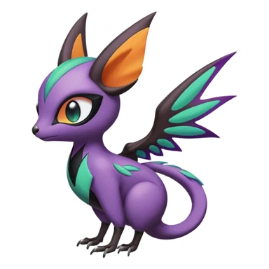Meloetta-Noivern-Noibat-Fakémon-creature-hybrid sticker