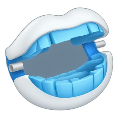 blue anti snoring mouthpiece sticker