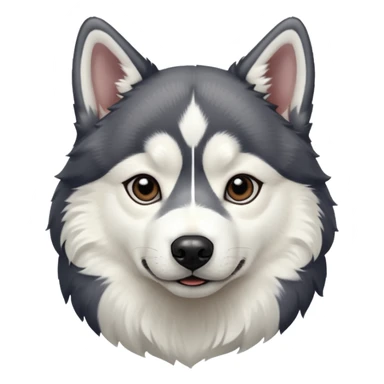 Black and white Siberian husky sticker