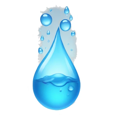 emoji water drops with water steam sticker