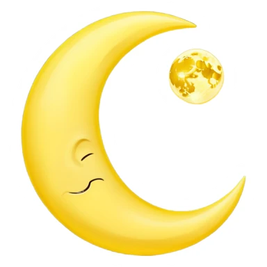 Crescent moon sticker