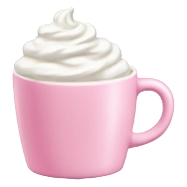 Coffee with whipped cream pink mug sticker