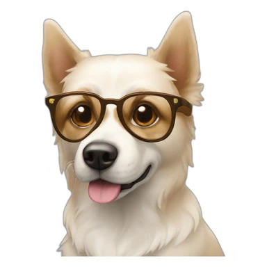 Chien avec des lunettes de soleil  sticker