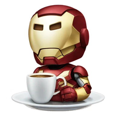Iron man qui boit le café  sticker