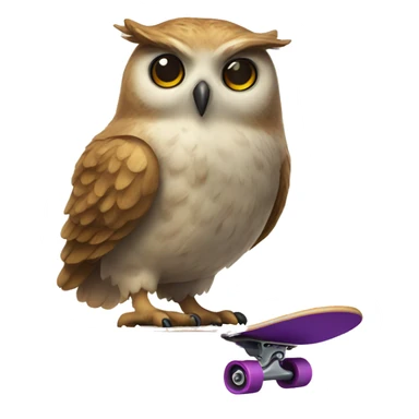 owl on a skateboard sticker