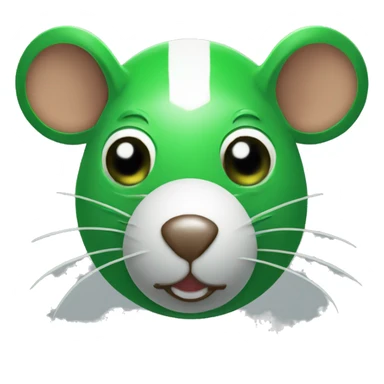 head of green rat with soccer ball with a shirt says "gue team" sticker