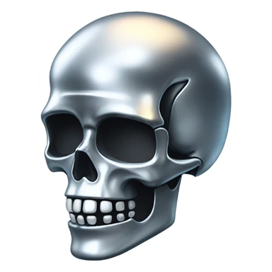 skeleton made out of chrome sticker