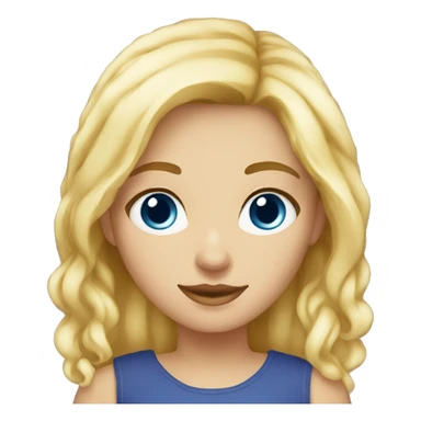 Fille blonde au yeux bleus  sticker