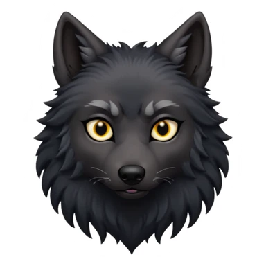 goth black wolf sticker