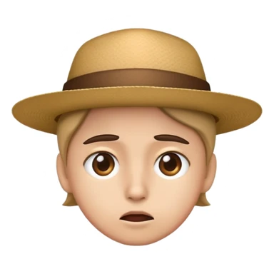 Confused with hat  sticker