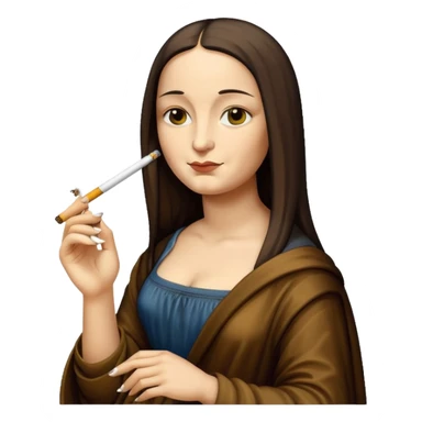 Sigara içen monalisa sticker