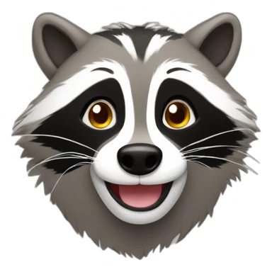 racoon happy sticker