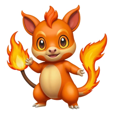 Chimchar-Tepig-fusion (full body) sticker