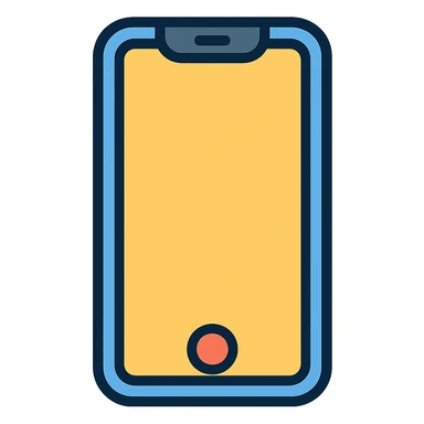 colored icon of an iPhone smartphone sticker
