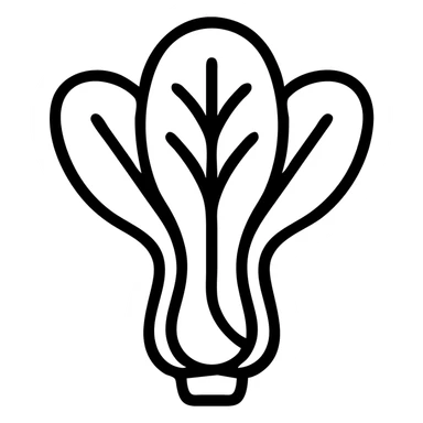 bok choy, simple, iconic, minimal background sticker