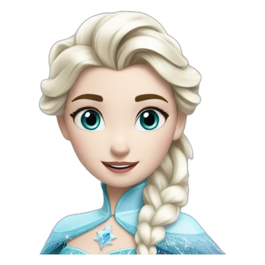 "Elsa from Frozen creating ice magic sticker