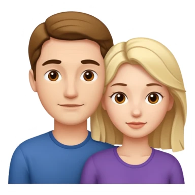 Naked man and woman laying together sticker