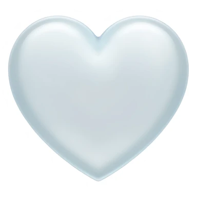 white heart with a frosted glass look sticker