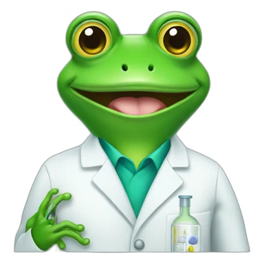a pharmacist frog sticker