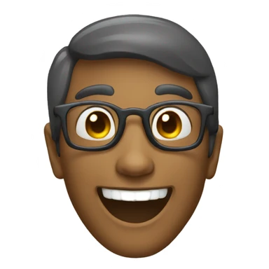 un chauve à lunette heureux sticker